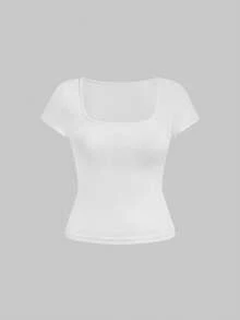 ROMWE Minimalist All-Match Versatile Crew Neck Tight Fit 3-Piece Set T-Shirt - Multicolor - View 5