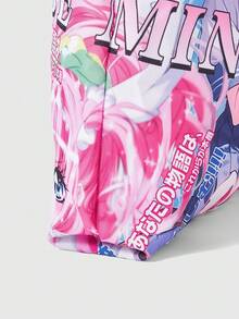 ROMWE Kawaii 字母卡通图案多功能便携可爱女式手提包 - 漫畫女生 - 查看 5
