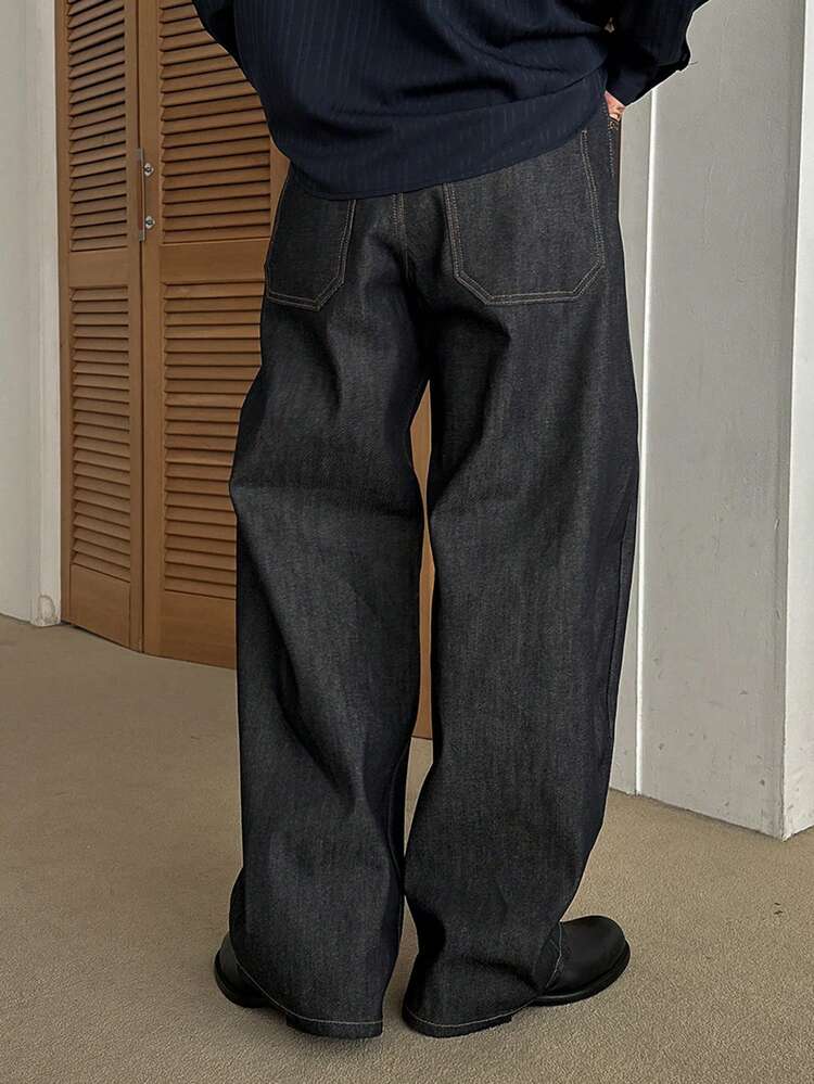 Men's Casual Everyday Commute Versatile Loose Fit Flared Leg Jeans