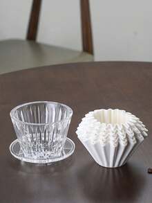 Embudo de café, filtro de café, taza de filtro de café de papel, filtro de café acrílico, accesorio esencial para café preparado a mano - Transparente - Ver 4