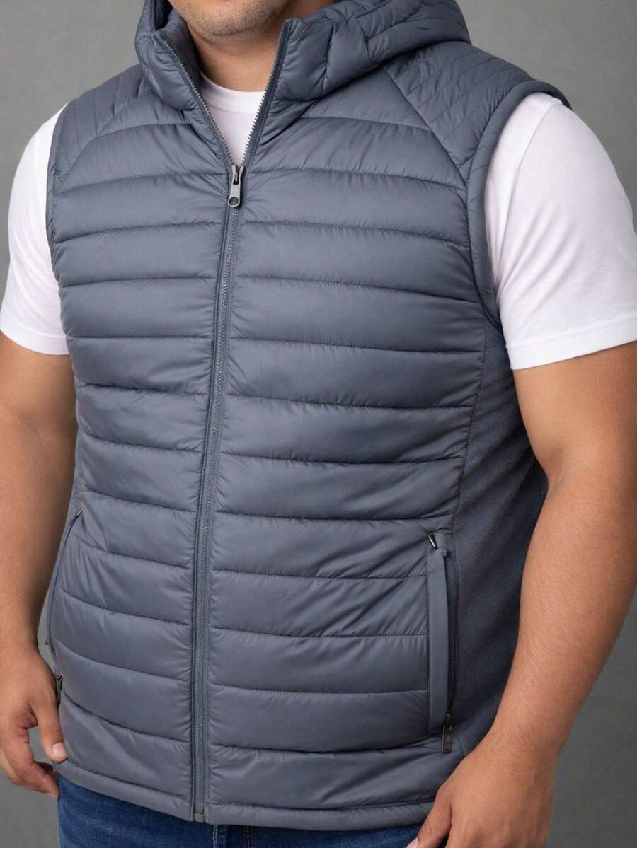 Nes Sport Men's Padded Sport Vest With Extra Sizes Cap - Gris oscuro - View 1