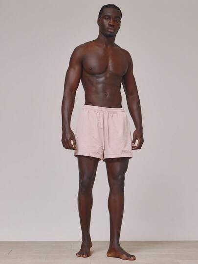 Musero Quần bơi nam có thêu logo Micro "M", cạp chun co giãn, dây rút, thích hợp cho mùa xuân hè, đi nghỉ mát hoặc bơi lội bên hồ bơi.