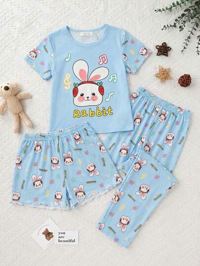 Conjunto de Pijama Infantil 3 en 1 ideal para noches cómodas y divertidas