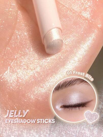 SHEGLAM Crystal Jelly Fard De Pleoape Cu Sclipici îN Baton-Frost Bite Marcă FrumusețE Machiaj Cosmetice Pentru Femei șI Fete Perfect Pentru Vară PrimăVară Ideal Pentru Y2K Modă Elegantă Potrivit Pentru Zi De NașTere Ziua Mamei Dar Petrecere De PregăTit Cel Mai Bun Culoare