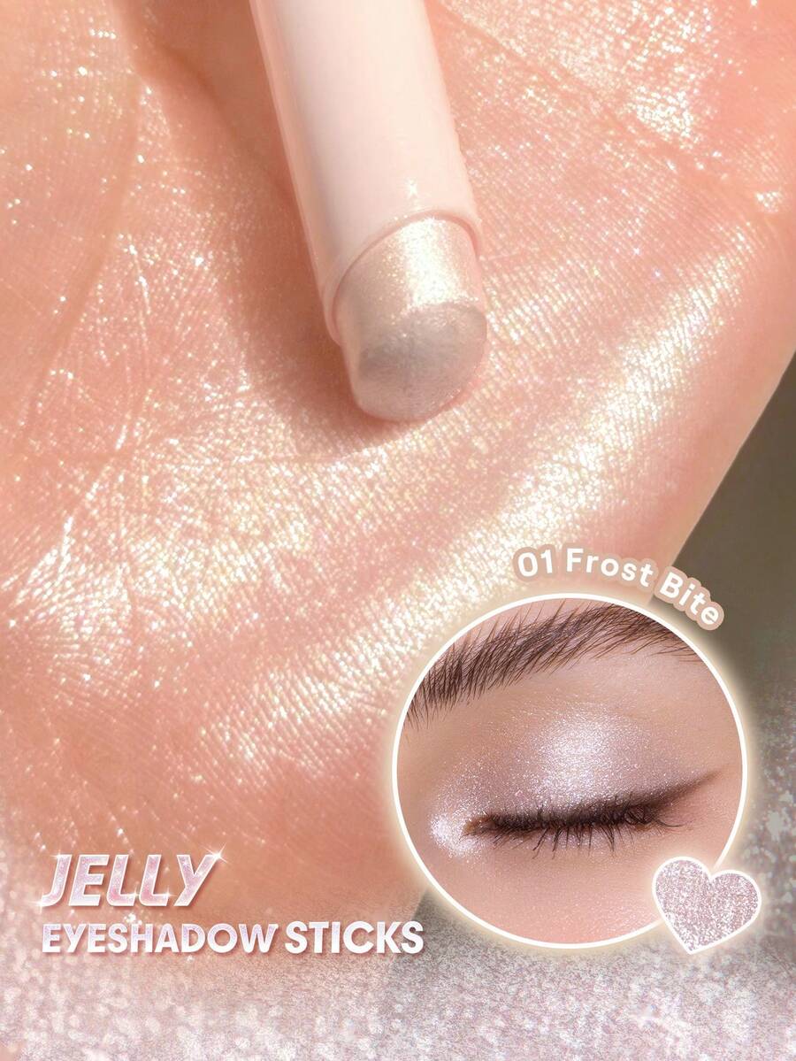 Crystal Jelly 亮片眼影棒-Frost Bite 品牌 美容 化妝 化妝品 適合女性與女孩 完美搭配夏季春季 Y2K 時尚 流行 生日 母親節禮物 假期 派對準備就緒 最佳顏色 - 01 Frost Bite - 查看 1