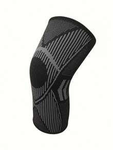 1pc Elastic Thin Knitted Knee Support Gym Accessories Knee Support Sports Knee Pads Gym Knee Pads - Black - View 4