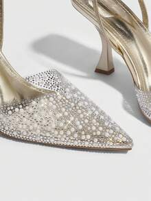 CUCCOO SZL 女士高跟鞋派对坏人时尚别致华丽风格万圣节圣诞节迪斯科派对性感夜晚秋季 - 金色 - 查看 6