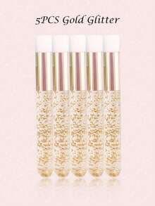 5 piezas/10 piezas Cepillo de limpieza para extensiones de pestañas, cepillo microbrush para lavar y limpiar puntos negros de la nariz, cejas y pestañas con espuma de champú - Multicolor - Ver 13