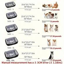 Kasur Anjing Mewah Ortopedi untuk Semua Musim - Daya Pantul Tinggi, Dukungan Nyaman, Isi PP Putih, Ideal untuk Ras Anjing Kecil hingga Besar - MultiWarna - View 3
