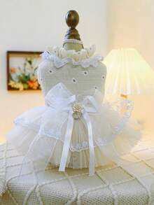 PETSIN 1 chiếc váy cho thú cưng, kiểu công chúa, chất liệu chiffon mềm mại, thích hợp cho mèo/chó mặc hàng ngày trong các đám cưới và tiệc tùng. - Nhiều màu - Xem 20