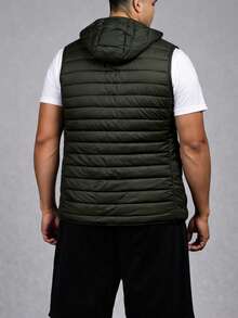 Nes Sport Men's Padded Sport Vest With Extra Sizes Cap - Army Green - View 2