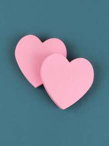 100 Sheets Of 1-Book Creative Purple Heart Sticky Notes, Cartoon Cutie Valentine's Day Stationery Gift Message Notepad - Purple - View 5