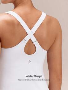 GLOWMODE FeatherFit™-Air Peekaboo Everyday Built-In Shorts Pocket Anti-Slip Dress Yoga Pilates Spring Summer Quick Dry Moisture Wicking - White - View 3