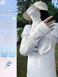 Zazumi 1 Par de Mangas de Proteção Solar Femininas em Seda Gelo, Sem Dedos, Refrescantes e com Proteção UV, Mangas Longas Finas e Respiráveis em Malha, Leves e Macias para Proteção Solar, Ideais para Dirigir, Esportes, Atividades Físicas ao Ar Livre, Viagens e Uso Diário. Acessório de Moda para o Verão, Perfeito para Amantes de Atividades ao Ar Livre. Manga de Proteção Solar Confortável e Elegante para Mulheres. Presente Ideal para o Dia das Mães, Aniversário, Formatura, Férias de Verão, Volta às Aulas, Família e Amigos. - Multicolor - Ver 3