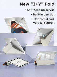 HARRY POTTER X SHEIN Ốp bảo vệ máy tính bảng hình nhân vật hoạt hình dễ thương, tương thích với iPad (A16) 11 inch thế hệ thứ 11 2025/Pad thế hệ thứ 10, Pad Pro 2020 11 inch, Pad 7/8/9, Galaxy Tab S6 Lite 10.4 inch, chất liệu cao cấp, có tính năng gập 3+Y, chức năng tự động bật/tắt màn hình và ngăn đựng bút tích hợp, chống sốc và thời trang. - Nhiều màu - Xem 5