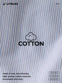 LYSMO 2026 New Arrive Minimalism Spring/Summer Women's Sexy Striped Hollow-Out Blouse, Summer,Summer Top - Baby Blue - View 9