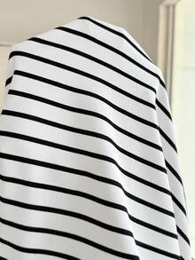 SHEIN 夏季孕妇条纹印花V领休闲背心 - 白色 - 查看 6