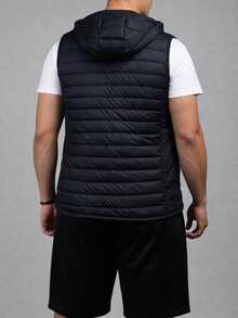 Nes Sport Men's Padded Sport Vest With Extra Sizes Cap - Black - View 2