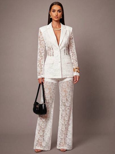 Silquee Quần legging/quần đùi nữ viền ren, có lớp lót, phối cùng quần tây ren.