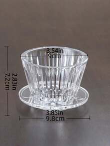 Embudo de café, filtro de café, taza de filtro de café de papel, filtro de café acrílico, accesorio esencial para café preparado a mano - Transparente - Ver 2