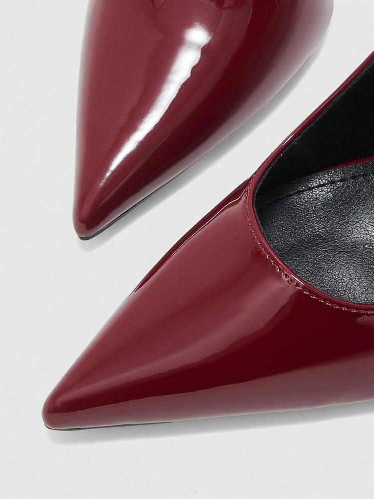 CUCCOO BIZCHIC Women's Shoes New Pointed Burgundy High Heels Versatile Sexy Women's Elegant Stiletto Shoes