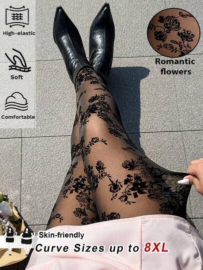 SHEIN CURVE+ Plus Size Women's Crystal Decor Square Neck Petal Sleeve Elegant Dress