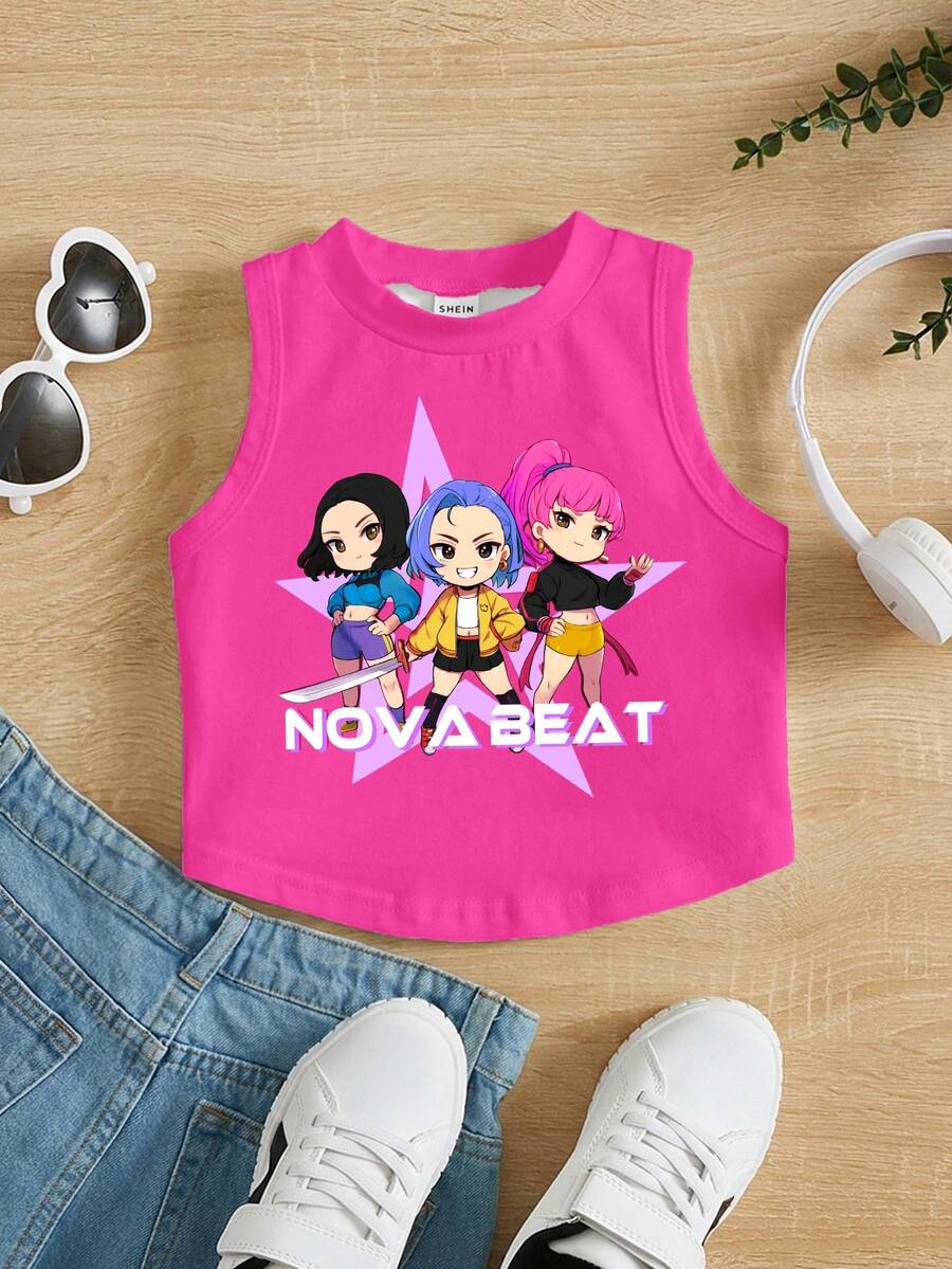 Young Girls Tank Tops & Camis - Hot Pink - View 1