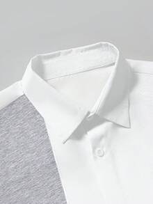 Manfinity RSRT Bộ áo sơ mi ngắn tay và quần short nam phối màu tương phản, kiểu dáng thường ngày. - Nhiều màu - Xem 6