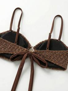 Swim Vcay Bộ bikini 2 mảnh cỡ lớn dành cho nữ, đồ bơi mùa hè. - Cà phê nâu - Xem 4