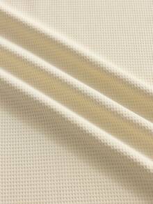 SWAVVY Men's Letter Embroidered Short Sleeve Casual Zip-Up Polo Shirt - White - View 8