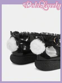 Dola Lovely Sapatos femininos pretos estilo Mary Jane, mocassins com fivela, sapatilhas formais/de trabalho com sola macia. - Combinação de cor preta - Ver 9