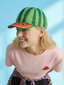 Joivida Summer Cycling Cap Watermelon Pattern Vibrant Bicycle Hat For Men Women Breathable Lightweight Polyester Quick Dry Running Hiking Beach Sun Protection Outdoor Sports Gift - Multicolor - View 1