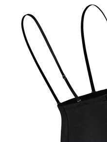 SHAPORA Women's High Waist High Elasticity Slimming Pants With Front Zipper - Black - View 10