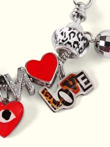 Popjeli DIY Charm, Travel Style Love New York Bracelet,Y2K/Cute/Colorful/Chic,For Mom/Women/Girl/Mother,Summer/Beach/Prom/Part/Vacation/Travel,PINK,Heart - Multicolor - View 11