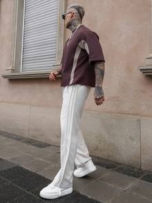 Artur Kramer 男士休闲宽松直筒裤，秋季 - 杏色 - 查看 5