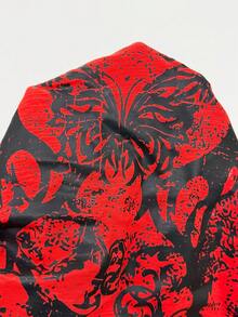 Coolane 女款紅黑配色夏季Grunge風T恤，Y2K嘻哈復古街頭風不對稱領短袖套頭上衣，適合夜店、音樂節的紅色上衣 - 紅色 - 查看 5