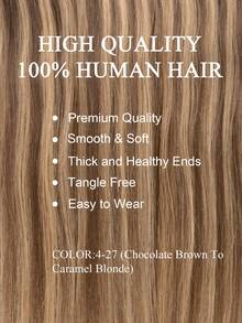 Extensiones de cabello humano con cinta de PU, sin pegamento, cinta adhesiva, piel sintética de PU sin costuras, 40G-50G, para cabello fino, con clips, cintas y microenlaces cosidos previamente - S4-27 - Ver 2