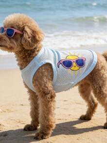 PETSIN 宠物春季新款狗狗服装 动物用品 宠物服装 狗狗背心 猫咪T恤 泰迪熊套装 小型动物服装 休闲酷炫背心 狗狗服装 猫咪服装 春夏两季新款背心 - 彩色 - 查看 9