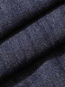 Livesso Casual Bohemian Blue Denim Effect Sleeveless Dress, Suitable For Spring/Summer Beach, Vacation, Commute Sun Dresses For Women - Blue - View 7