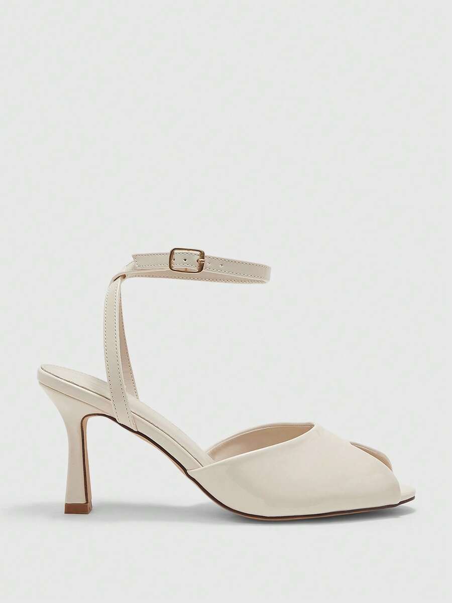 CUCCOO BIZCHIC Giày sandal cao gót hở mũi thời trang cao cấp mới dành cho nữ, kiểu dáng thanh lịch. - Màu be - Xem 1