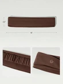 GLOWMODE FeatherFit™-Air Work It Sweat-Absorbent Training Headband Gym - Brown - View 5