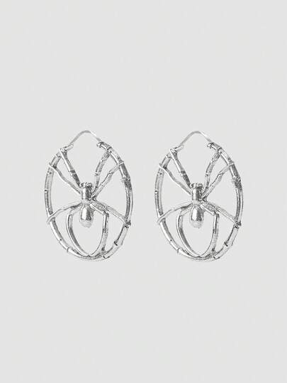 MortiRose 1 Pair Of Personalized Gothic Cool Exaggerated Round Spiders Daily Travel With Women's Earrings,Goth/Gothic/Punk/Grunge/Dark Gothic,Streetwear,Summer/Festival/Prom/Party,Vintage,Black