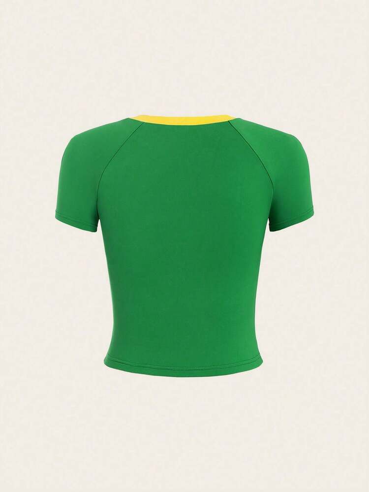 Brazilian Fans Tight-Fitting Short T-Shirt Graphic Tees Women Tops