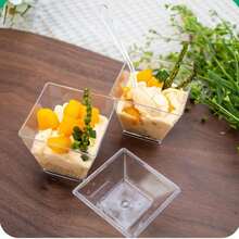 20/30/100个装透明慕斯杯，甜点杯，冰淇淋杯，透明布丁杯，派对婚礼餐饮用品，迷你甜点开胃菜杯，餐厅迷你开胃菜服务杯，适用于派对、婚礼、餐饮、冰淇淋、布丁和食品容器，厨房用品 - 透明 - 查看 4