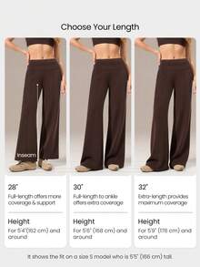 GLOWMODE Quần ống rộng Modal Soft Comfy Squat-Proof có túi bên hông, mặc hàng ngày thoải mái - Hồng - Xem 5