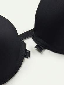 2 件纯色钢圈文胸 - 黑與白 - 查看 6