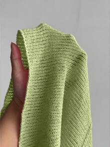 Flirla Y2K Women's Spring/Summer Casual Cute Island Beach Starfish Element Crochet Openwork Knit Halter Neck Top - Green - View 7