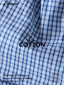 LYSMO 2026 New Arrive Minimalism Spring/Summer Women's Plaid Single-Breasted Knotted Collar Sleeveless Blouse,Summer Top - Blue - View 8