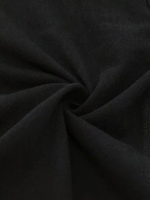 Manfinity Homme 男士纯色口袋直筒宽松休闲百搭牛仔裤 - 黑色 - 查看 6