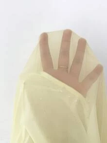 Selianne Bộ đồ hai mảnh dành cho nữ, thanh lịch, gợi cảm, thích hợp cho kỳ nghỉ và hẹn hò, gồm áo dệt kim. - Vàng nhạt - Xem 5